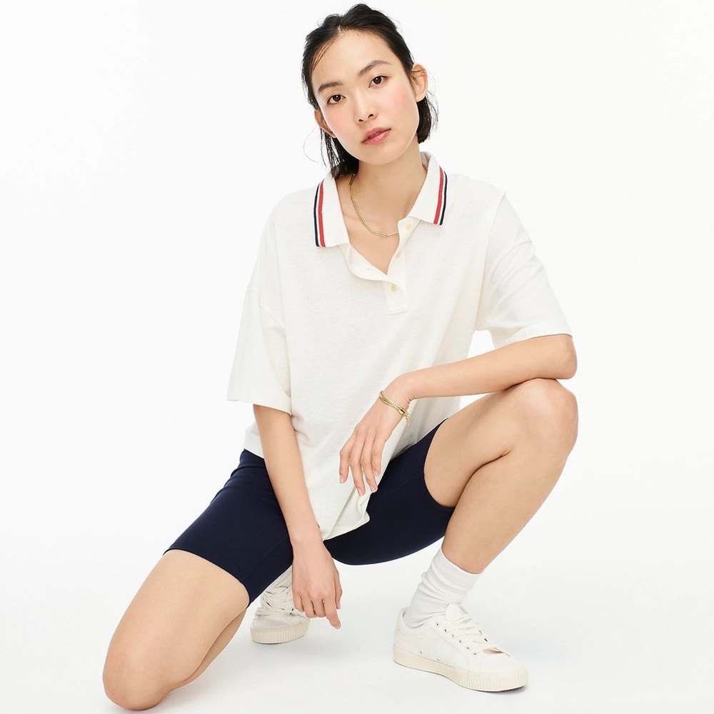 J Crew Oversized Piqué Polo T-shirt
